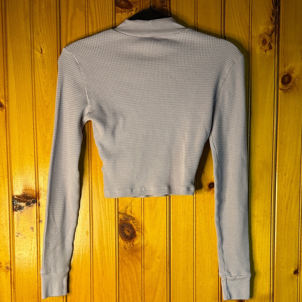 TNA Aritzia Lavendar Waffle Knit Crop Top - Picture 8 of 8